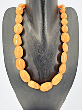 schöne große Bernstein Kette Schmuck Butterscotch Vintage 70er verlaufend Amber