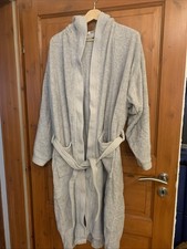 Bademantel Lang Hell Grau mit