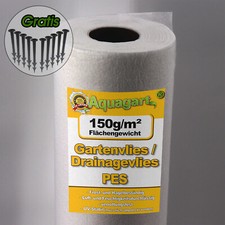Unkrautvlies Gartenvlies Geotextilvlies Drainageflies Mulchvlies 150g 1m PES %