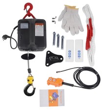 1500W Elektro Seilwinde 1100lbs Tragbar mit 2 Fernbedienungen & Zubehör
