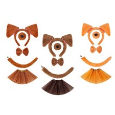 Kinder Welpe Hund Kostüm Tier Cosplay Set für Performance Karneval Verkleiden