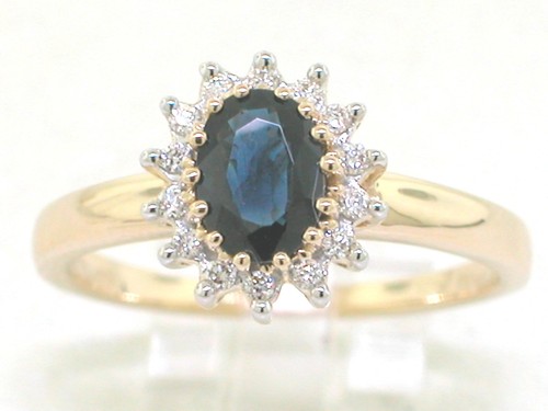 Saphir ring 585 gelbgold 14kt - saphir,