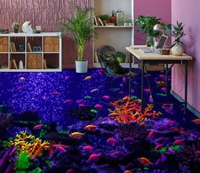 3D Lila Fisch M371 Fototapeten