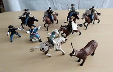 WILD WEST- Papo Nord-/Südstaatler, Cowboys, Stier passend zu Schleich, Bully usw