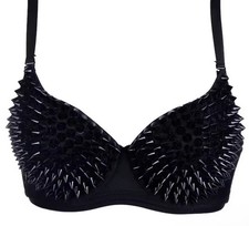 Damen BH Schwarz Spikes