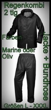 PVC Regenanzug  2 tlg. Marine