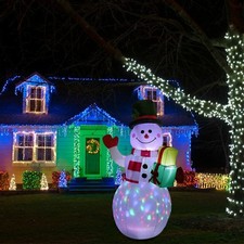 Schneemann Aufblasbar LED beleuchtet 150 cm außen Weihnachtsdeko Draussen Xmas