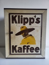 Alter Klipps Kaffee Bremen Gegründet 1878 Blech Verkaufschrank Selten Rarität