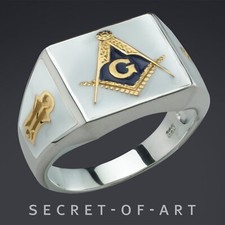 Freimaurer Ring 925 Sterling