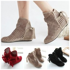 Damen Flache Stiefeletten