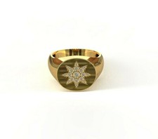 18K Gold Diamant Siegelring