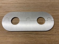 Heizungsrohr Rosette aus Edelstahl für 15mm Rohr Doppelrohr Rosette