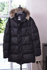 ⚫️ Peuterey Herrenjacke Daunenjacke Gr. 54 XL schwarz Waschbär Fell NP-800 € ⚫️