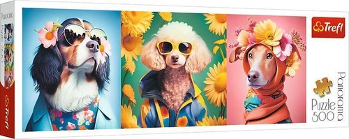 Puzzle 500 panorama hunde - puzzle,
