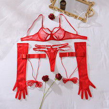 Dessous set sexy rot - bh, m