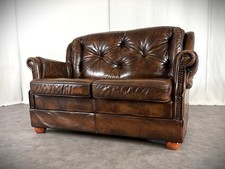 Chesterfield Ledersofa Vintage Couch Country House Design Antik Sofa
