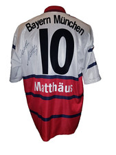 ORIGINAL SIGNIERTES FC BAYERN MÜNCHEN TRIKOT VON "LOTHAR MATTHÄUS" BUNDESLIGA