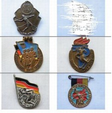 Lot Abzeichen frühe DDR FDJ 50er Jahre NVA JP  Sport KVP Orden
