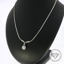 SONDERAKTION WERT 1880,- Brillant 0,57ct Collier Kette 585 weiss Gold 14 KT XXYY