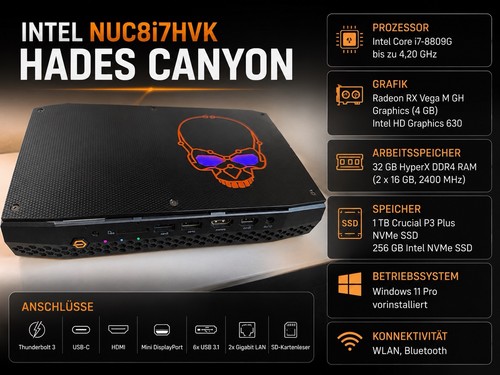Intel nuc8i7hvk 8809g gb - nuc8i7hvk, 32