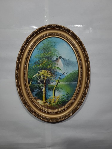 Gemälde oval landschaft - oval,