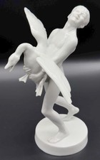 ❗Extrem selten Herend Ungarn Gänsedieb nackter Knabe mit Gans - 1948 Art Déco❗️