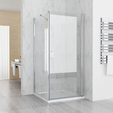 90 x 90 cm Duschkabine Eckig Dusche 180° Schwingtür Duschwand 90 Seitenwand NANO
