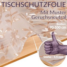 Tischfolie Tischschutzfolie transparent mit Muster Folie Tischschutz ohne Geruch