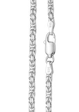 Königskette 925 Sterlingsilber Silberkette für Herren & Damen, 55 cm lang