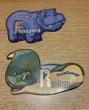 2 Magnete/ Magnetpins mit Buchstaben von Frucht Zwerge