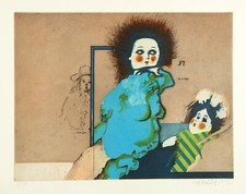 Neue Figuration 1972. Farbradierung Hartmut FRIEDRICH (1935-2020 D) handsigniert