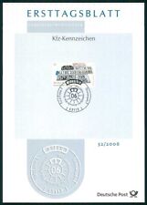 BRD ETB ERSTTAGSBLATT 2006/32  KFZ-KENNZEICHEN AUTO