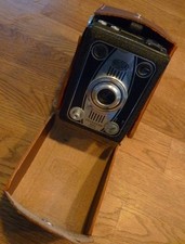 Bilora Synchro-Flash Standard Box (schwarz) Vintage Kamera mit Tasche