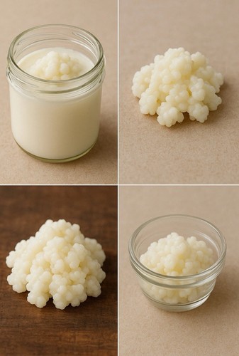 Frische milchkefir knollen - frische, milchkefir-knollen