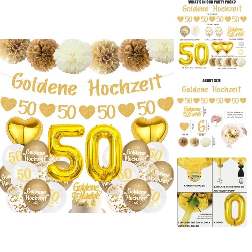Goldene hochzeit deko - hochzeit,
