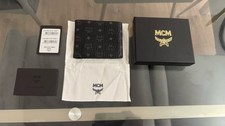 MCM Portemonnaie Brieftasche Geldbörse Schwarz Visetos Münzf. Top! OVP Monogram