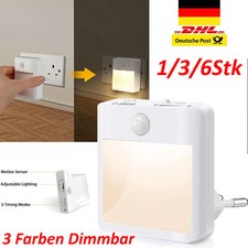 1/3/6x Steckdosen-Lampen LED