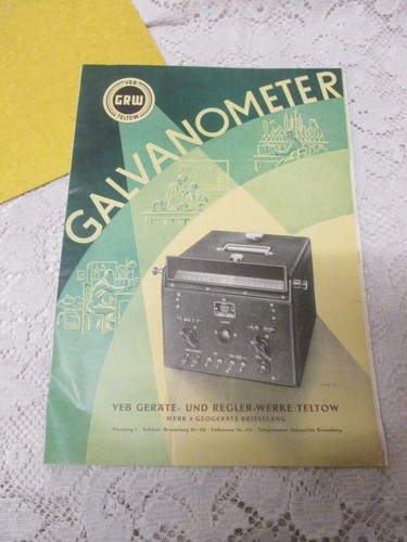 1954 galvanometer veb grw - veb,