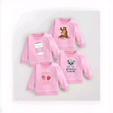 Kleinkind Mädchen Baumwolle Rosa Pullover Langarm Größe 92 bis 116