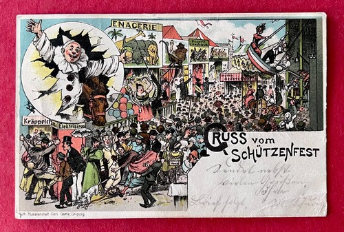 Litho leipzig 1898 - ak,