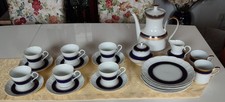 Krautheim Kaffee-Tee-Porzellanservice "Rialto"für 6 Personen, Echtkobalt
