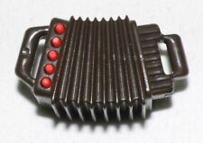 25946, 1x Akkordeon, Ziehharmonika, dunkelbraun, rot, Musikinstrument