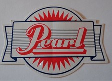 Werbe-Aufkleber Pearl Schlagzeug Drums Percussion Drummer 80er 