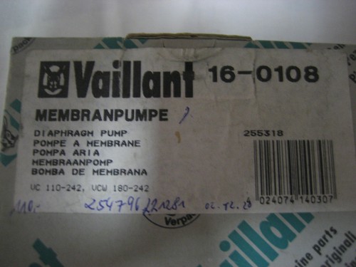 Vaillant membranpumpe 160108 - 160108, /