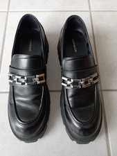Herren Plateau Loafer Schwarz