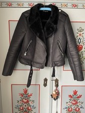 Bikerjacke mit Kuschelpelz, Zara, Gr M,  fällt eher wie S aus, Kunstleder