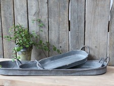Tablett zink oval lang