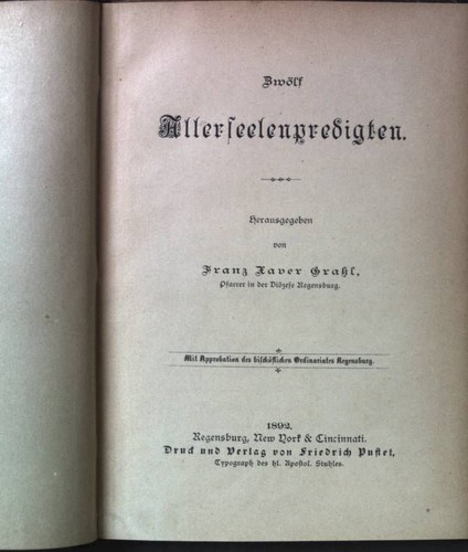 Zwölf allerseelenpredigten - zwölf,