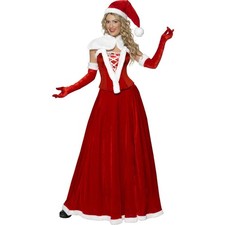 Weihnachtsfrau Kleid Weihnachtskleid Miss Santa Kostüm Weihnachtsfraukostüm SALE