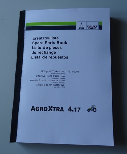 Ersatzteilliste deutz agroxtra - ersatzteilliste,